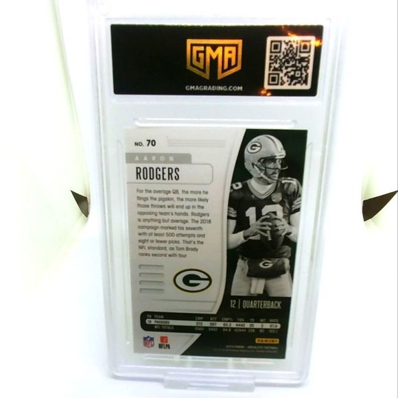2019 ABSOLUTE AARON RODGERS 74/100 RED SQUARES GMA 9 - Picture 2 of 6